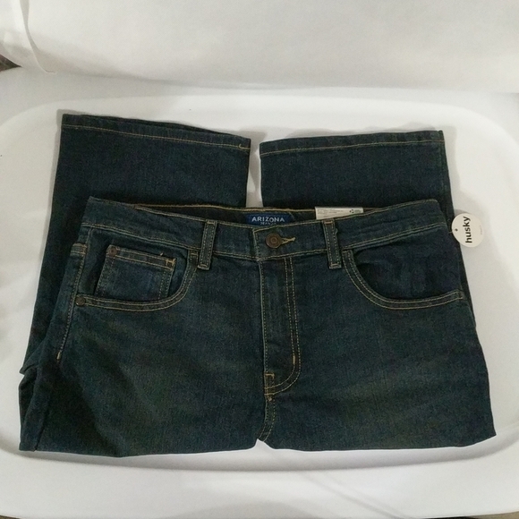 Arizona Flex Original Straight Dark Wash - size 14 Husky - NWT - Picture 1 of 7